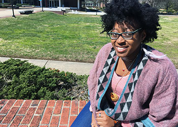 Selena Chambers on the Virginia Wesleyan Campus, March 2018