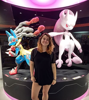 Valerie Miller at the Pokemon Meta Center in Tokyo, Japan, 11 September 2018. Photograph by Sharon.