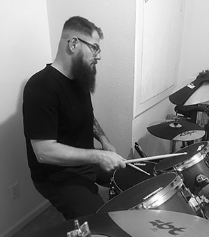 John Brooks in his home practice room - March 2019 (Photo by Ms. Thompson)
