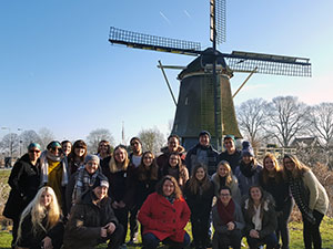 Virginia Wesleyan students in the Netherlands, January 2017. Anonymous photographer.