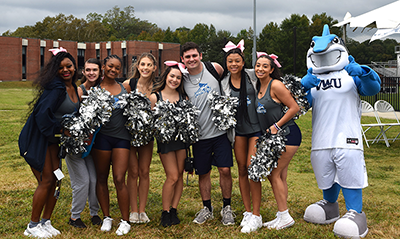 Students celebrate during Homecoming Weekend.